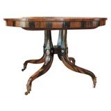 Coromandel/Zebra Wood round center table